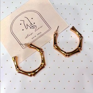 Gold Chunky Edged Hoops